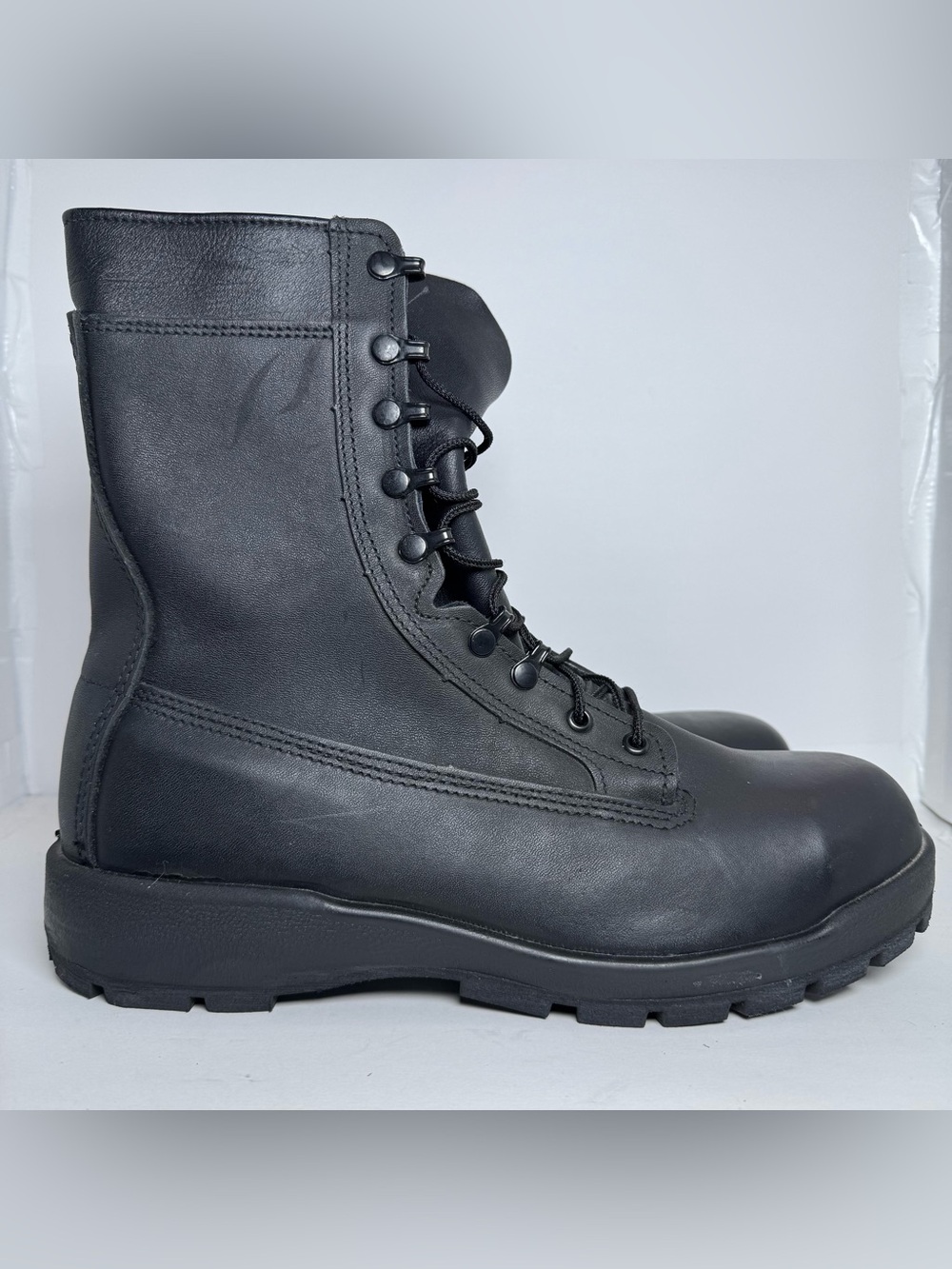 BELLEVILLE 360ST Men's Steel-Toe Military Black Leather Vibram Boots Size 12M